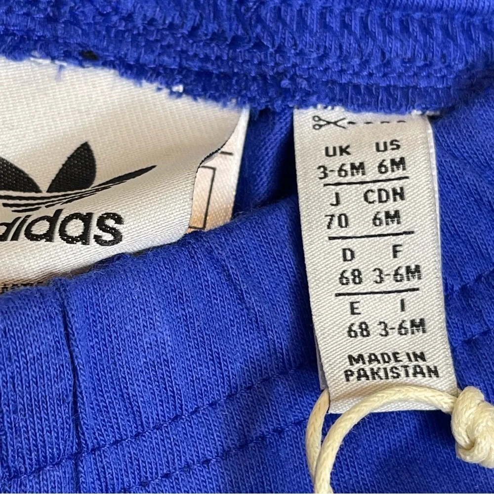 ADIDAS KIDS Baby White & Blue Trefoil T-Shirt & Shorts